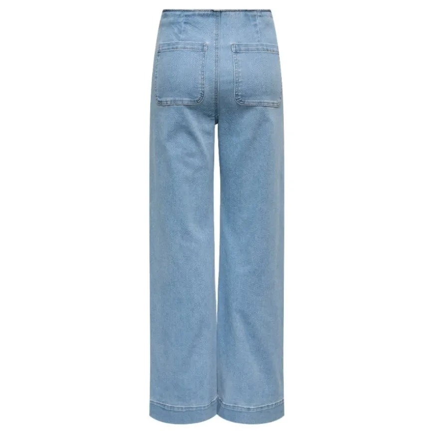 Pantalones tejanos Only Onlmadeline Hw Wd Pocket Dnm Gua221 Noos