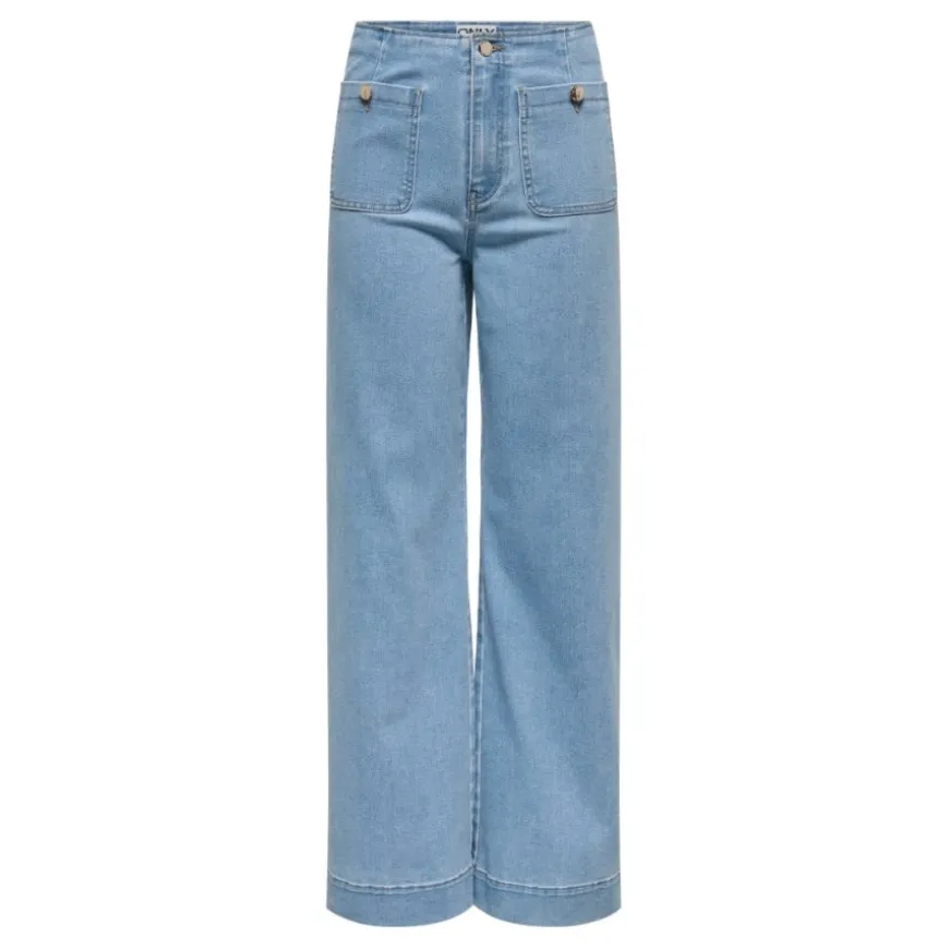 Pantalones tejanos Only Onlmadeline Hw Wd Pocket Dnm Gua221 Noos