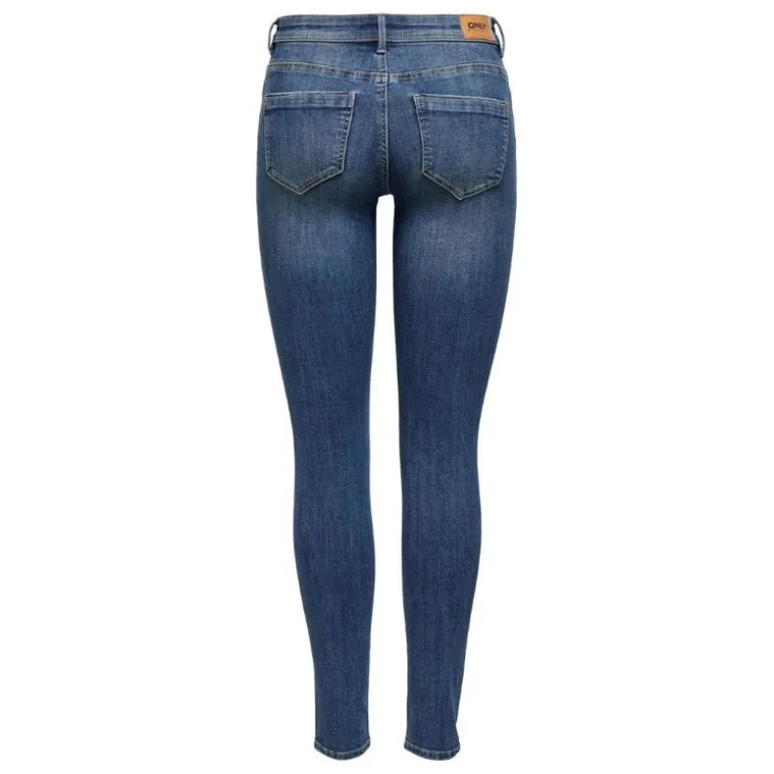 Pantalones tejanos Only Onlwauw Mid Skinny BJ114-3 Noos