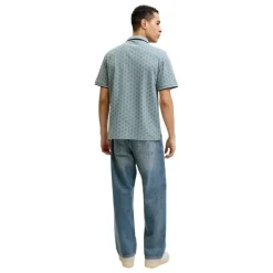 Polos Jack & jones Jprpaulos Play Aop Blu. Ss Polo