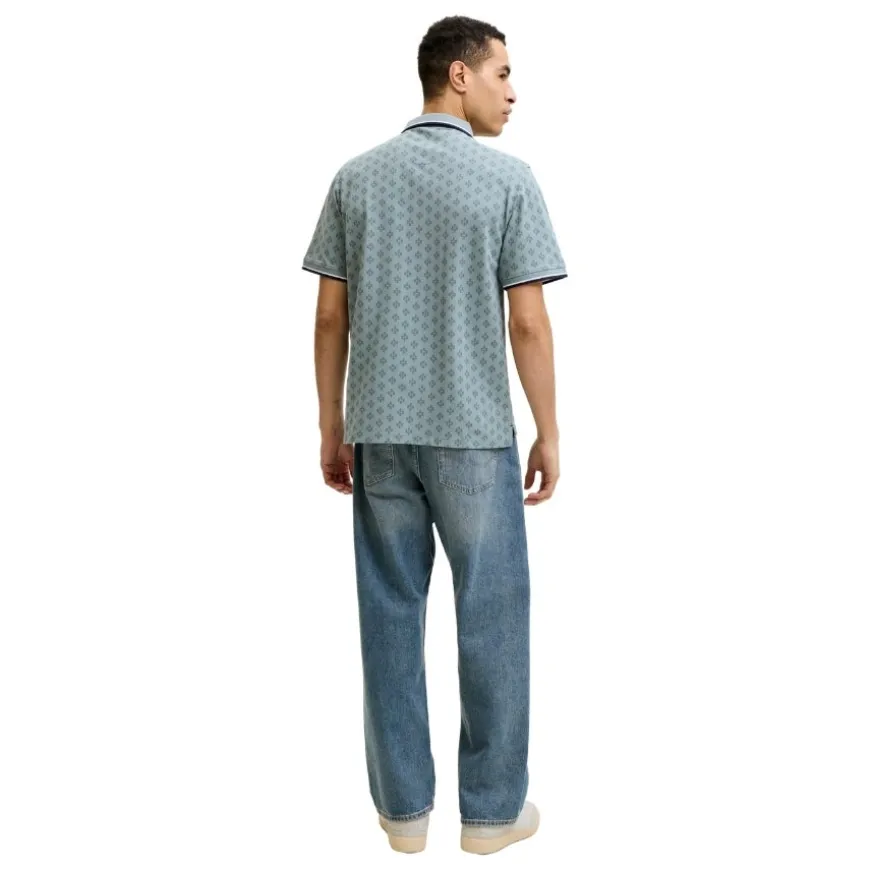 Polos Jack & jones Jprpaulos Play Aop Blu. Ss Polo