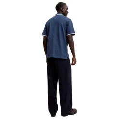 Polos Jack & jones Jprpaulos Play Aop Blu. Ss Polo