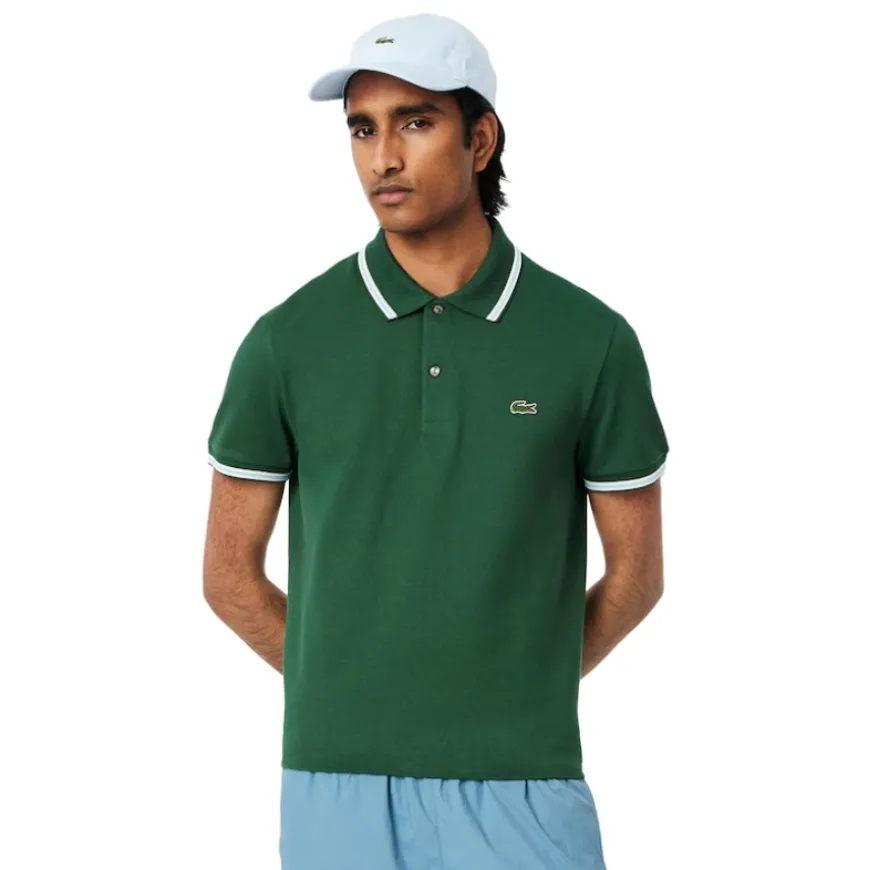 Polos Lacoste Chemise Col Bord-Cotes Manches Courtes