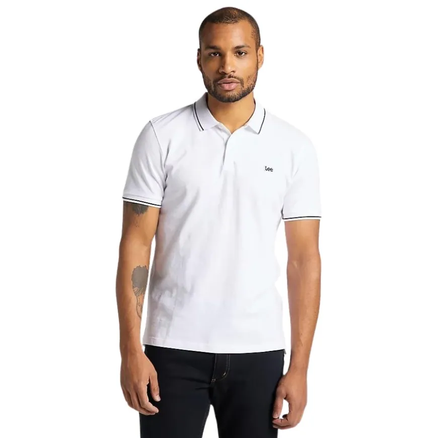 Polos Lee Pique Polo Bright White