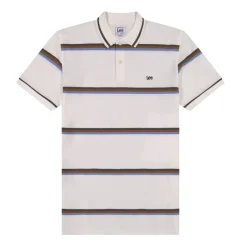 Polos Lee PIQUE POLO HALOGEN SAFARI STRIPE
