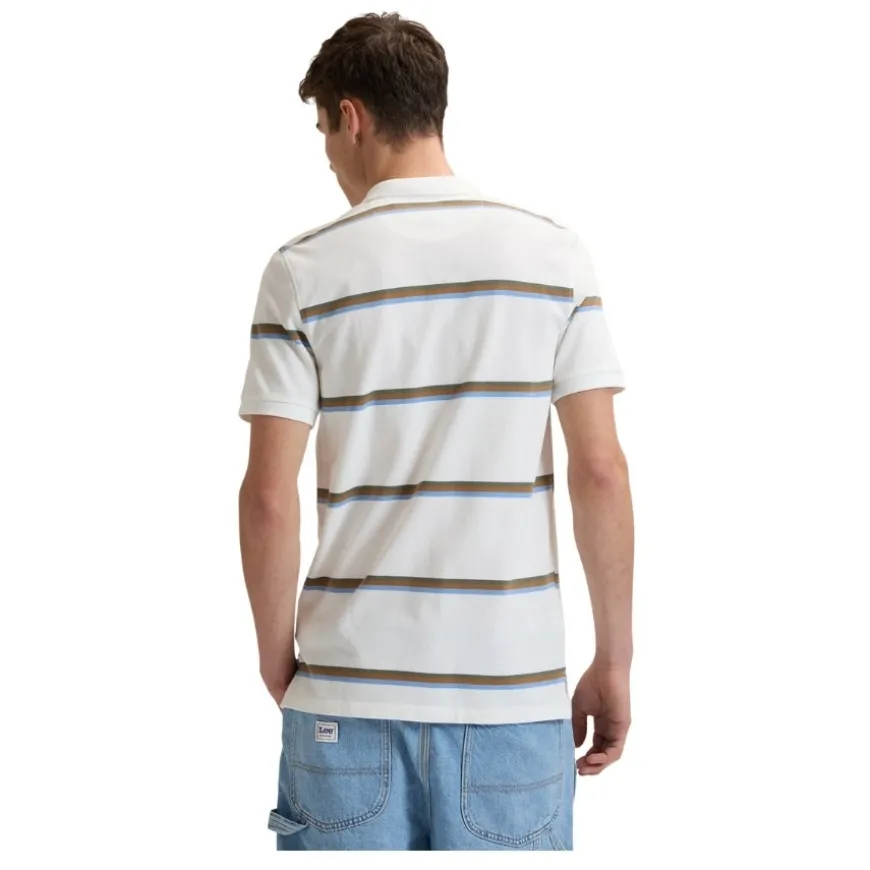 Polos Lee PIQUE POLO HALOGEN SAFARI STRIPE