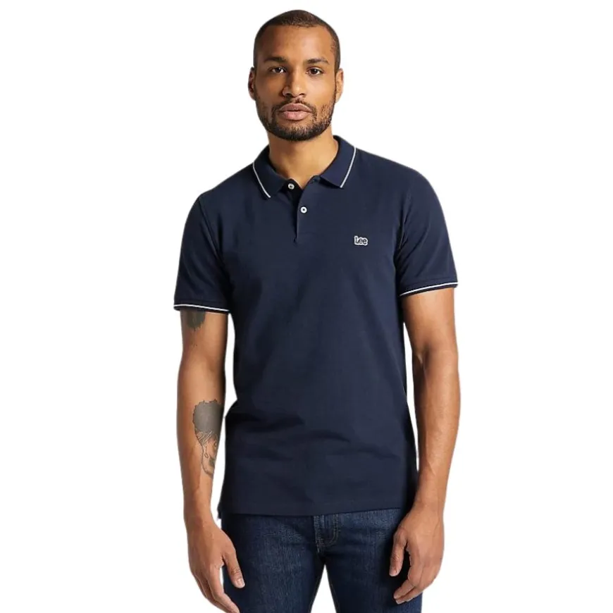Polos Lee Pique Polo Navy