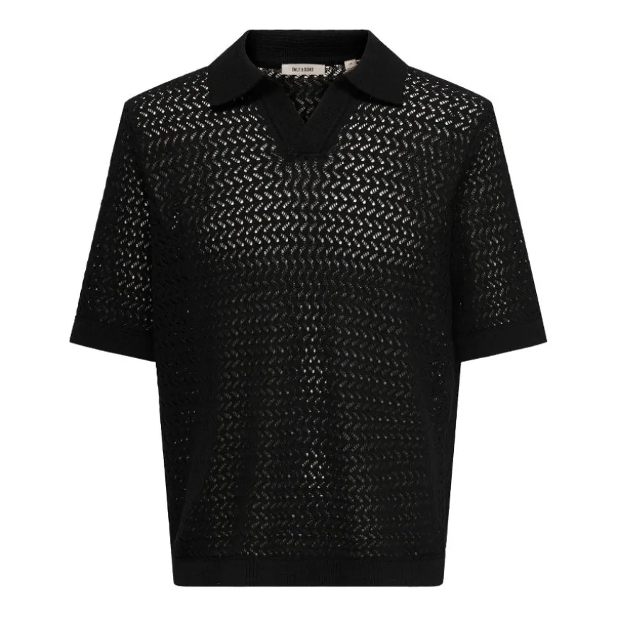 Polos Only & sons Onsnyle Life Reg 5 Ss Split Polo Knit