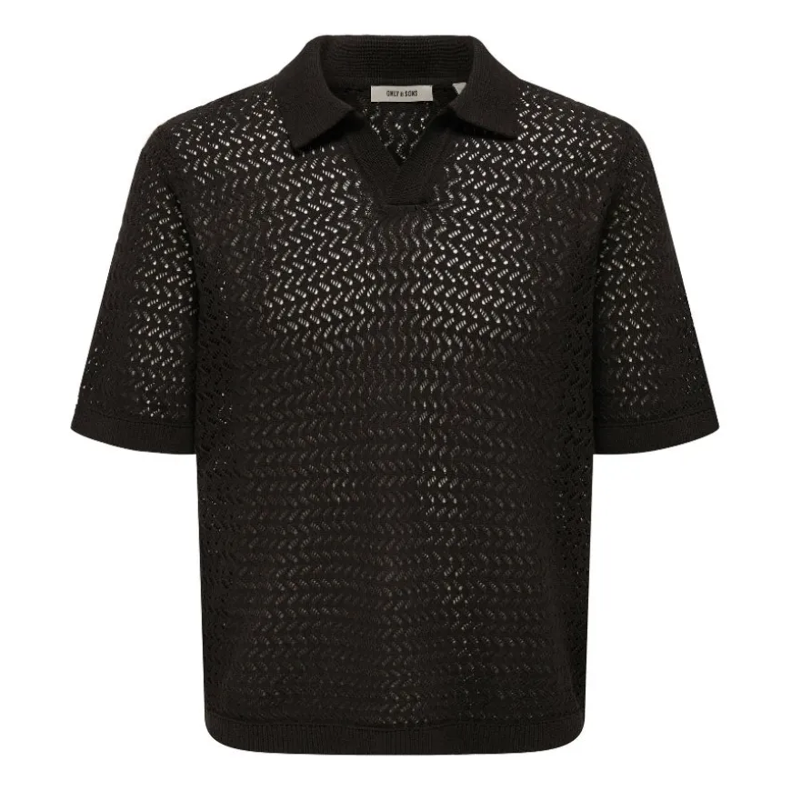 Polos Only & sons Onsnyle Life Reg 5 Ss Split Polo Knit