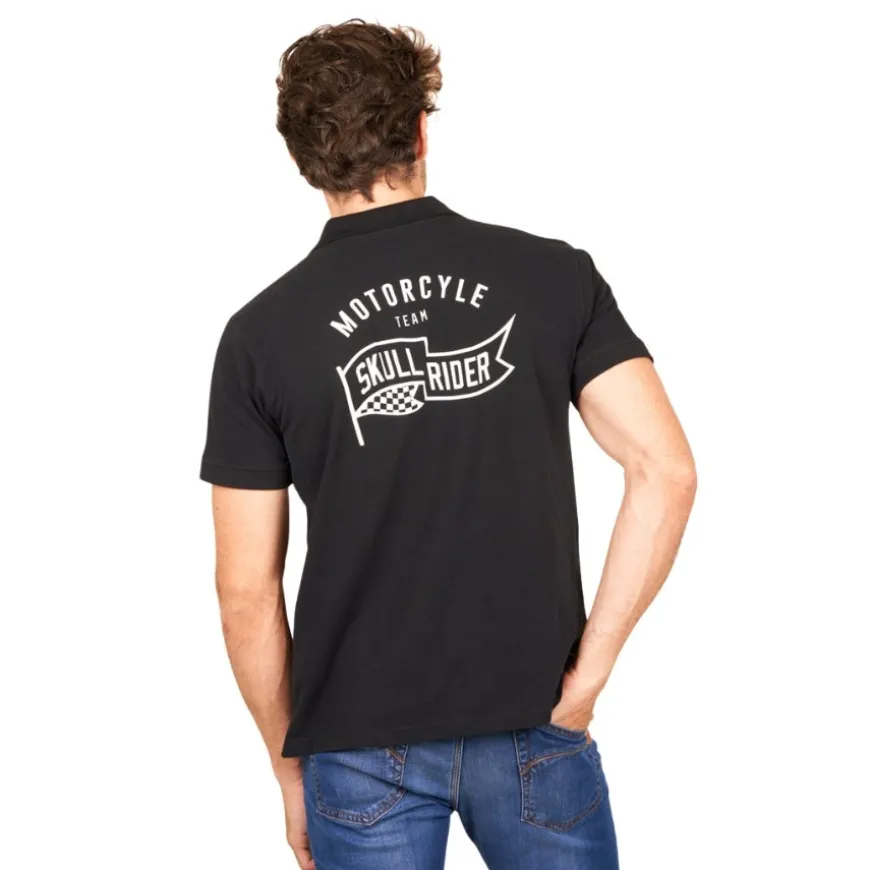 Polos Skull rider Motorcycle Team polo