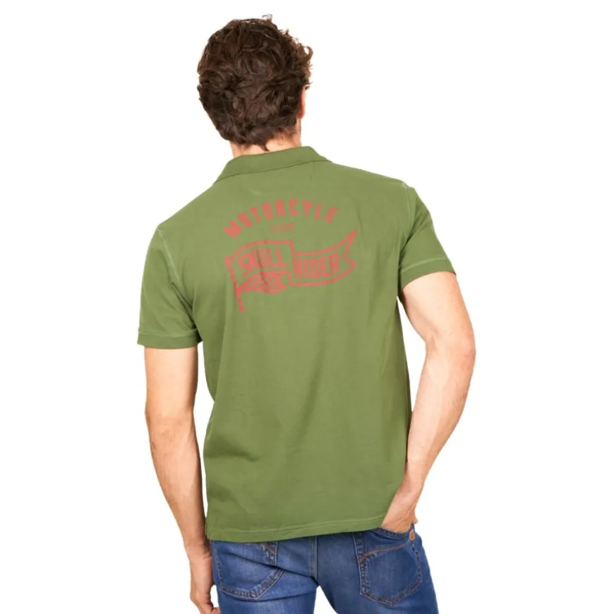 Polos Skull rider Motorcycle Team polo