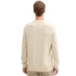 Polos Tom tailor Cotton Cashmere Knit Polo Flat Knit Tops