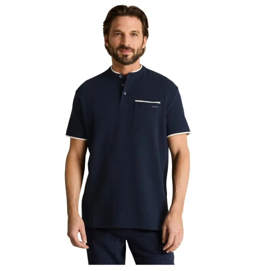 Polos Tom tailor Structured Stand-Up Polo