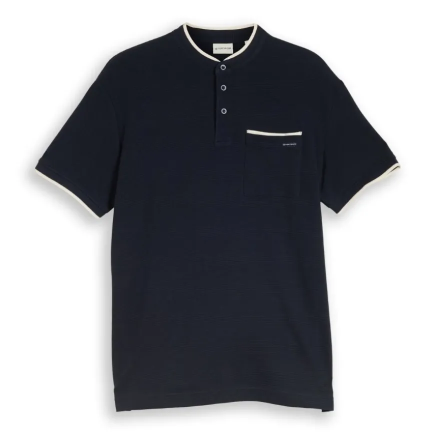 Polos Tom tailor Structured Stand-Up Polo