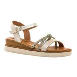 Sandalias Mustang METAL KRAK 241 PLATA TRENZA BRILLO PLATA METAL