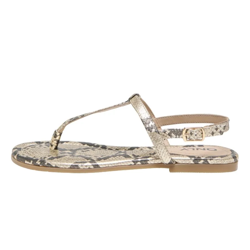 Sandalias Only ONLFREE LEATHER PRINTED STRAP SANDAL