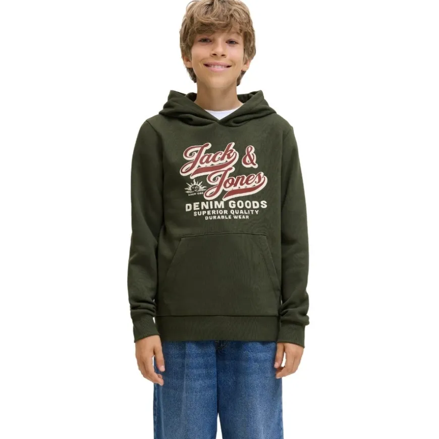 Sudaderas Jack & jones N.U. Jjelogo Sweat Hood 2 Col Aw25 Noos Jnr PT