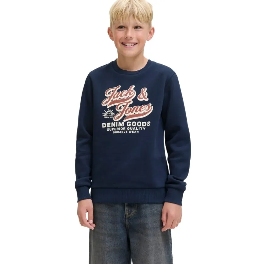 Sudaderas Jack & jones N.U. Jjelogo Sweat Crew 2 Col Aw25 Noos Jnr