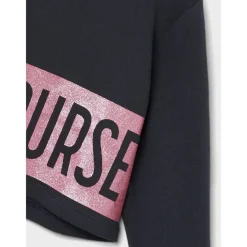 Sudaderas Name-it Nkfleonie Ls Cropped Sweat Wh Bru
