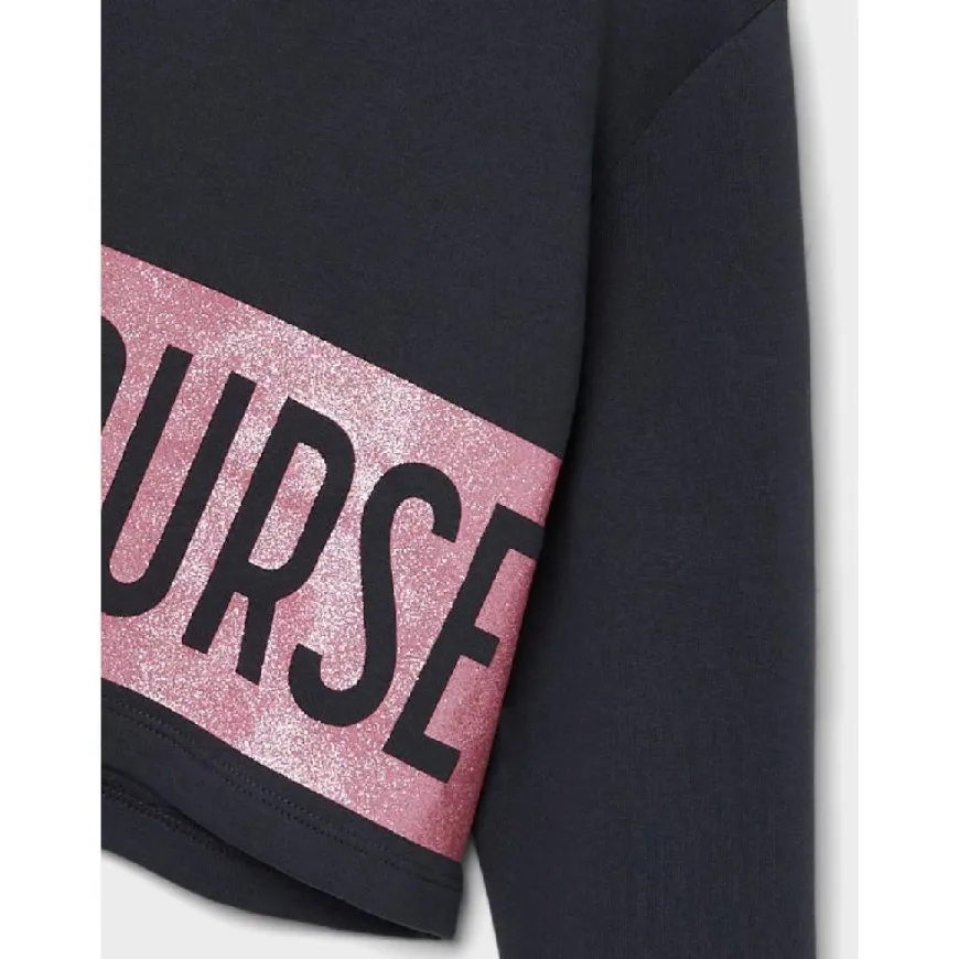 Sudaderas Name-it Nkfleonie Ls Cropped Sweat Wh Bru