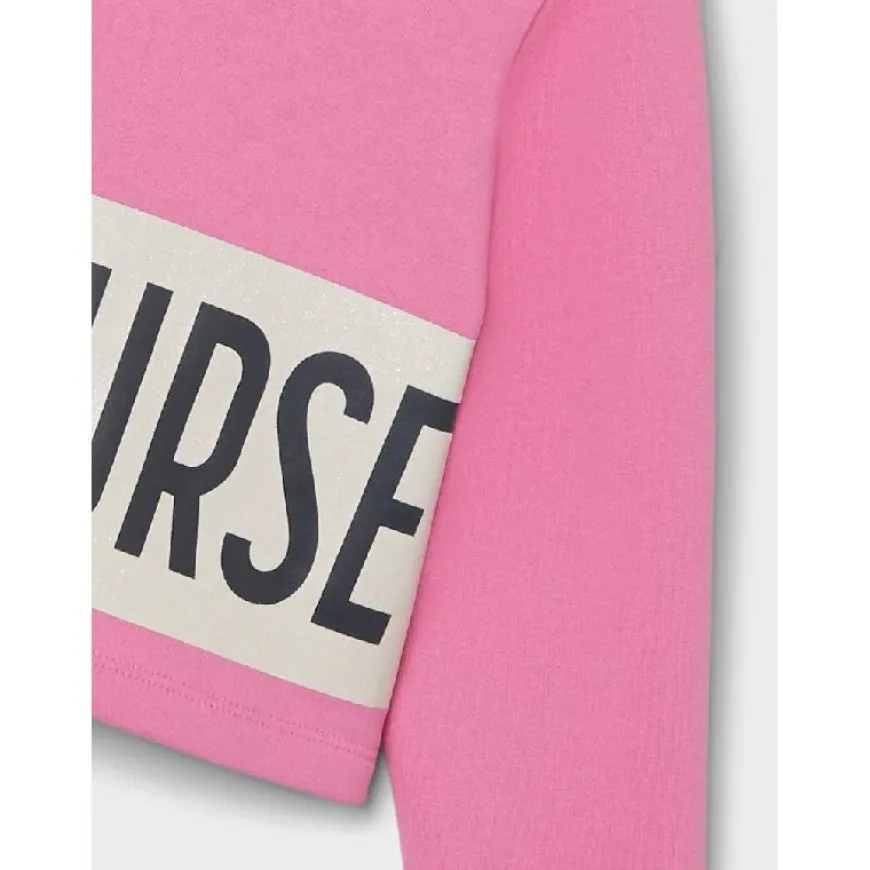Sudaderas Name-it Nkfleonie Ls Cropped Sweat Wh Bru