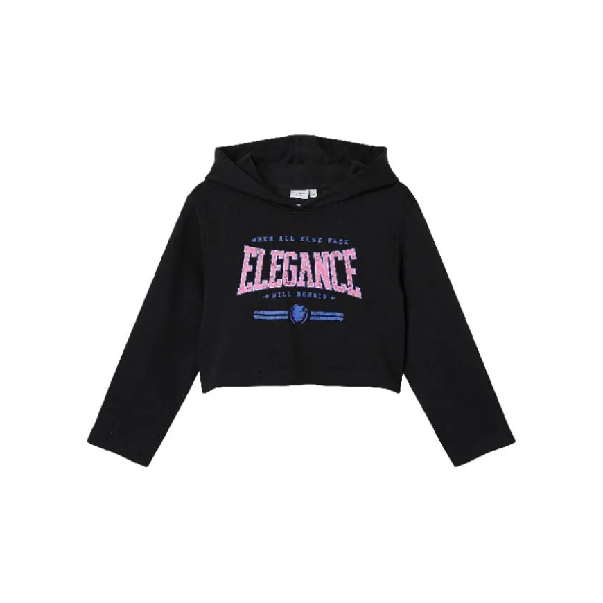 Sudaderas Name-it Nkfviala Ls Short Boxy Sweat Wh Bru N1