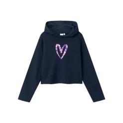 Sudaderas Name-it Nkfviala Ls Short Boxy Sweat Wh Bru N1