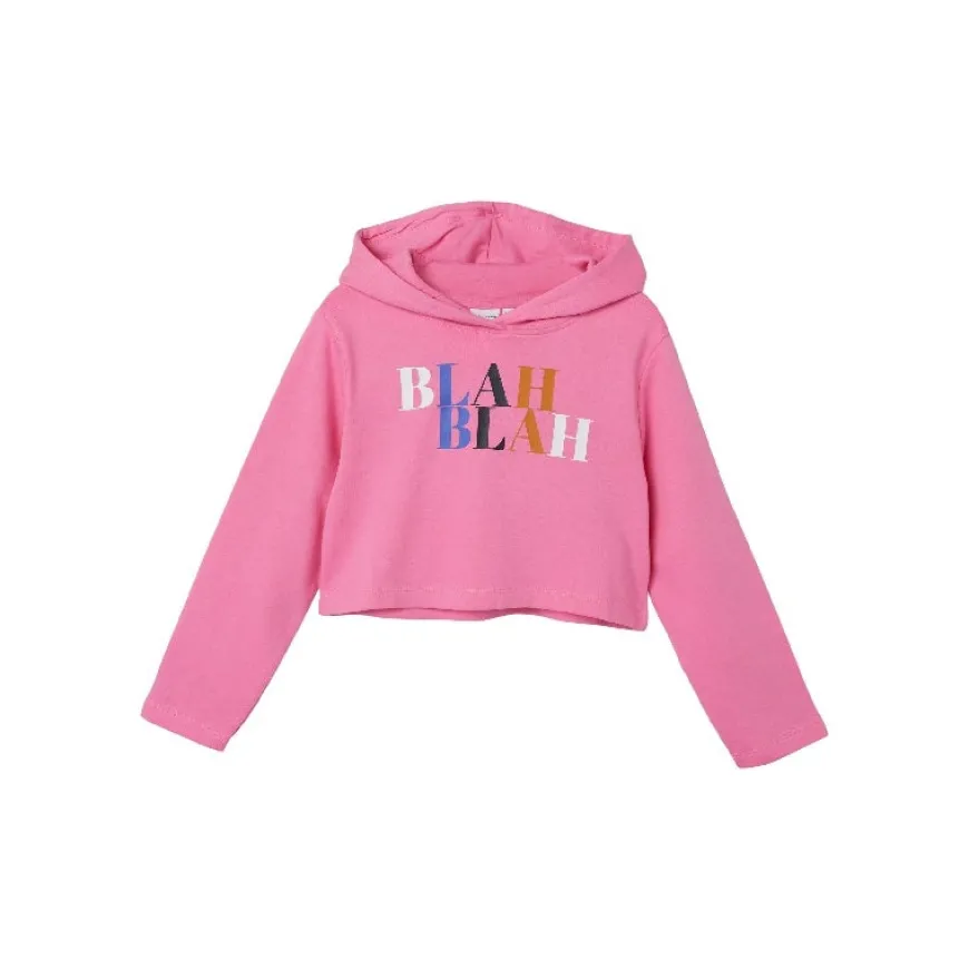 Sudaderas Name-it Nkfviala Ls Short Boxy Sweat Wh Bru N1