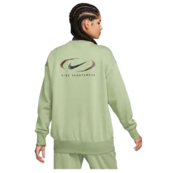 Sudaderas Nike W Nsw Phnx Flc Os Crew Prnt Sw