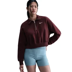 Sudaderas Nike W Nsw Phnx Flc Qz Crop