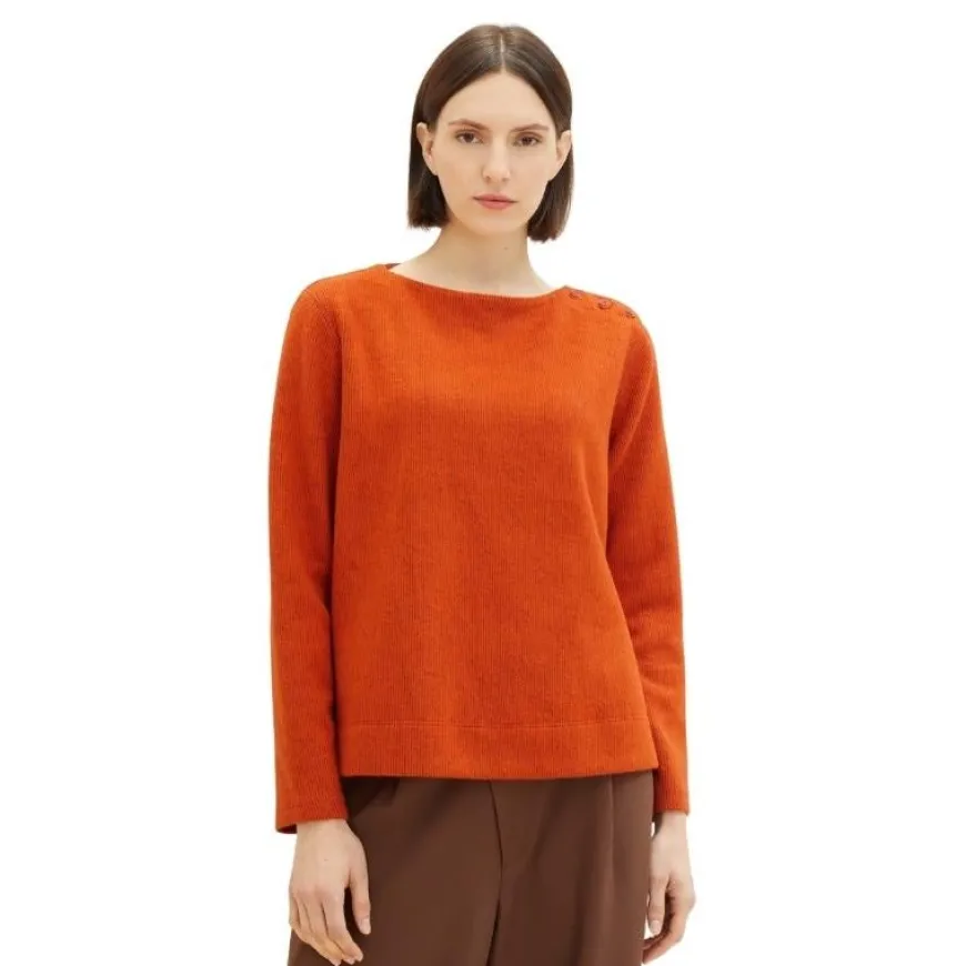 Sudaderas Tom tailor Cozy Rib Sweatshirt