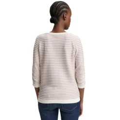 Sudaderas Tom tailor PromoFleece Striped Jacquard Sweatshirt