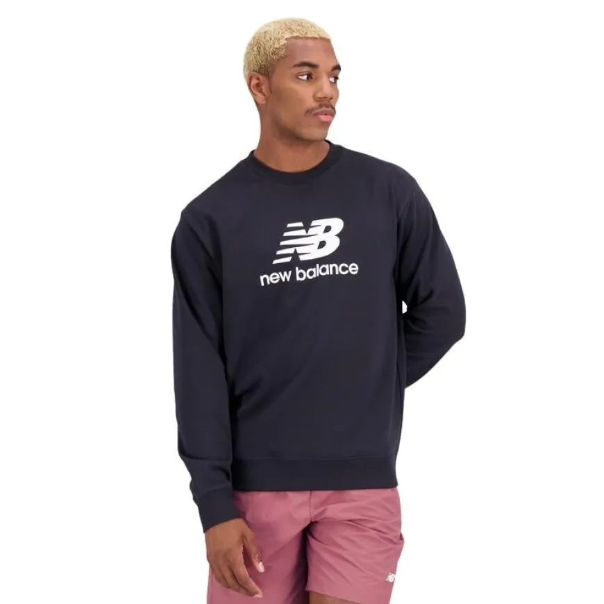 Sudaderas New balance Essentials Stacked Logo French Terry Crewneck