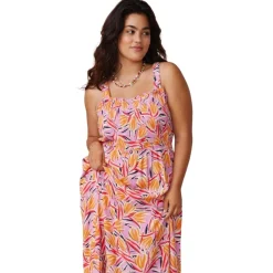 Vestidos Carmakoma Carsolveig Strap Smock Midi Dress Aop