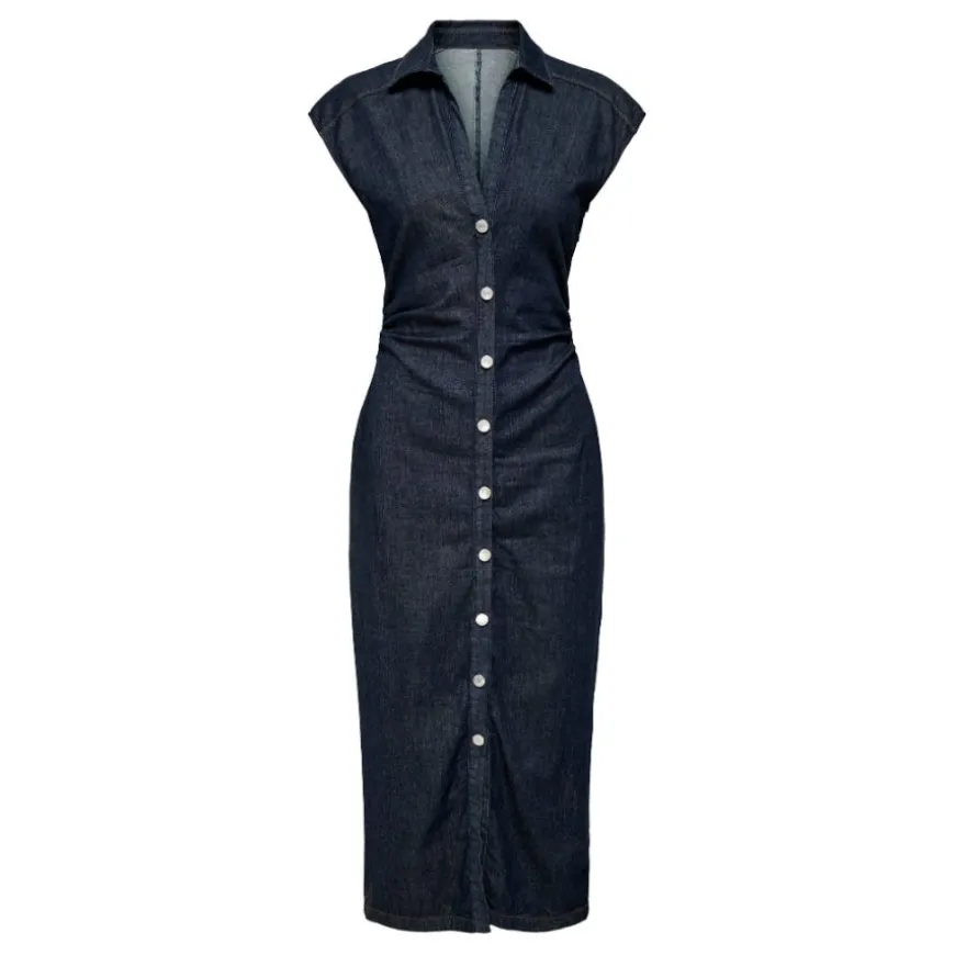Vestidos Only Onlbabe Capsleeve Midi Dress Dnm Rinse