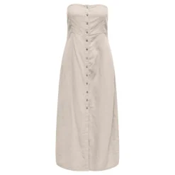Vestidos Only Onlcaro Linen Bl But Tube Dress Cc Pnt