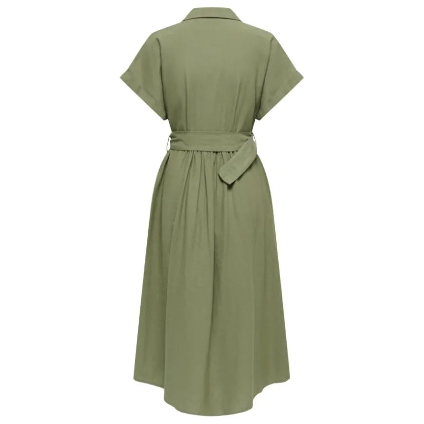 Vestidos Only Onljakiri Linen Ss Midi Dress Noos Wvn