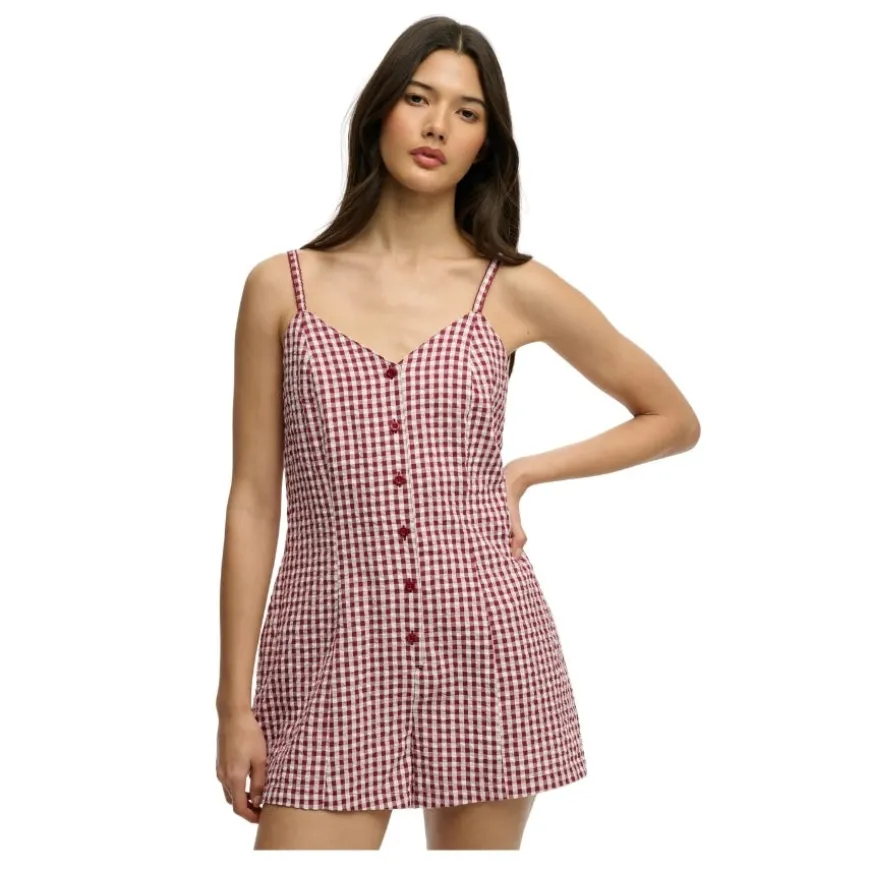 Vestidos Superdry Gingham Cami Playsuit