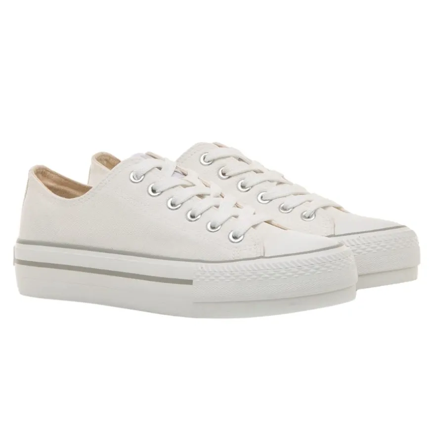 Zapatillas Mustang CANVAS BLANCO